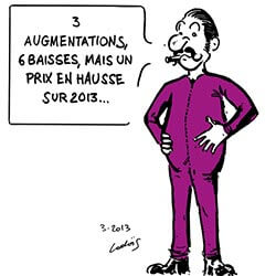 Personnage évolution du prix du gaz en 2013